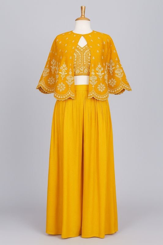 Vibrant mustard yellow three-piece set 🌼
